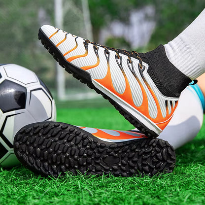 Football Boots Men'S Professional Soccer Shoes High-Top Field Cleats Football Teenager'S Anti-Slip Crampon Football Sneaker 2025