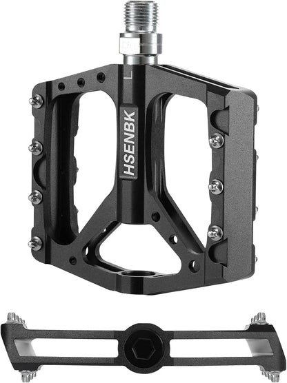 Mountain Bike Pedals MTB Pedals Bicycle Flat Pedals Aluminum 9/16" Sealed Bearing Lightweight Platform for Road Mountain BMX MTB Bike