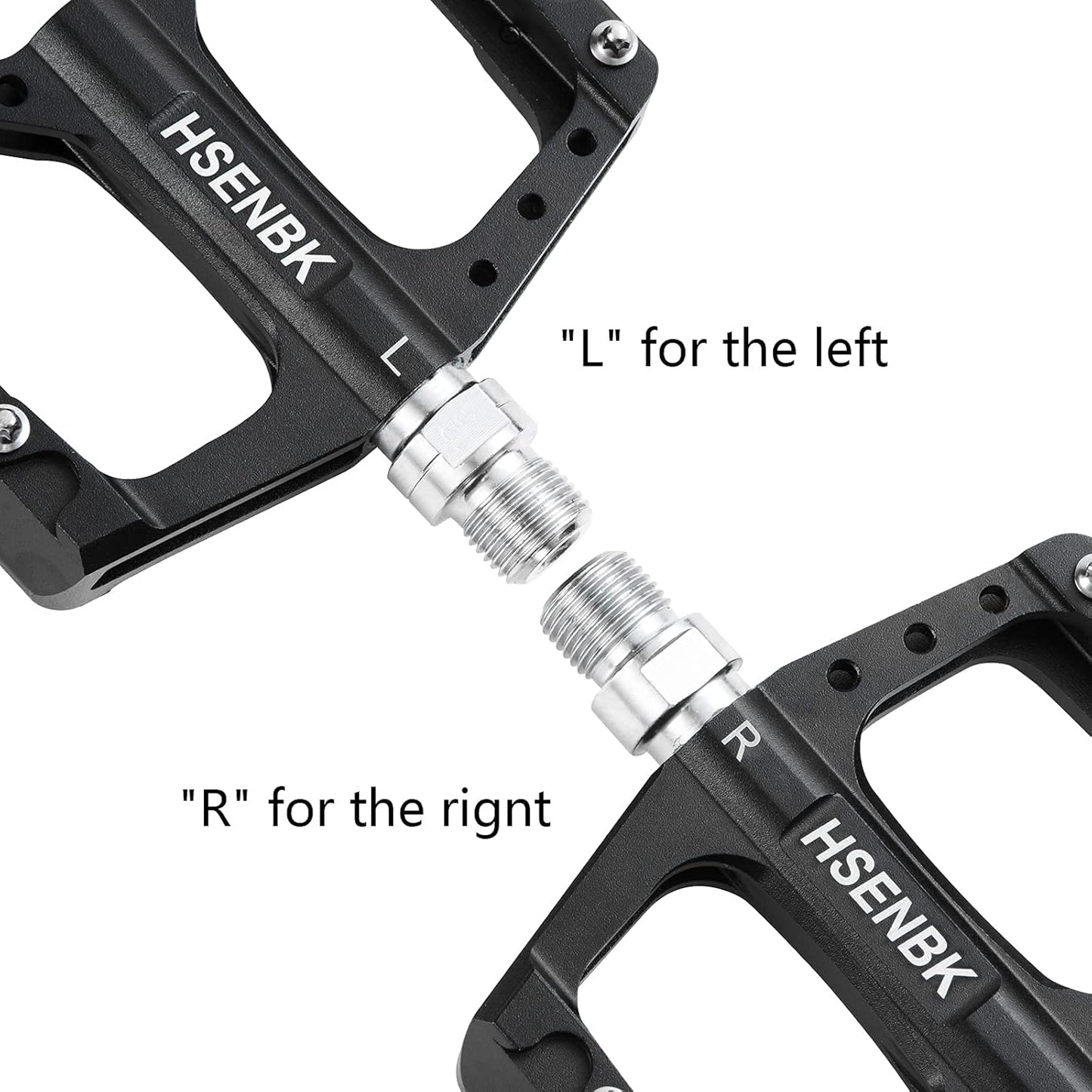 Mountain Bike Pedals MTB Pedals Bicycle Flat Pedals Aluminum 9/16" Sealed Bearing Lightweight Platform for Road Mountain BMX MTB Bike