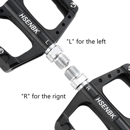 Mountain Bike Pedals MTB Pedals Bicycle Flat Pedals Aluminum 9/16" Sealed Bearing Lightweight Platform for Road Mountain BMX MTB Bike