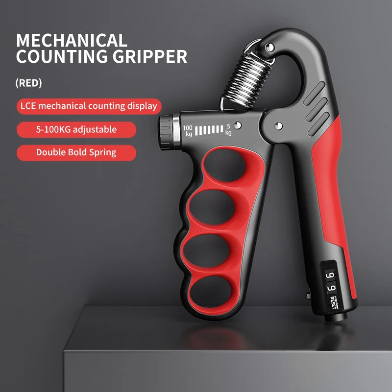 Adjustable Grip Strengthener for Enhanced Hand Fitness - 5-100KG Resistance for All Levels