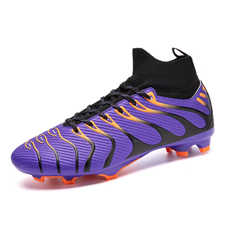 Football Boots Men'S Professional Soccer Shoes High-Top Field Cleats Football Teenager'S Anti-Slip Crampon Football Sneaker 2025