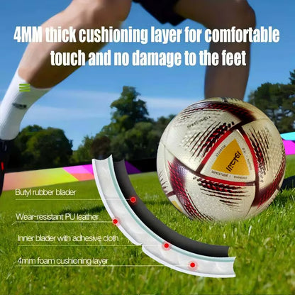 High Quality Soccer Balls Official Size 5 Pu Material Seamless Goal Team Outdoor Match Game Football Training Ballon De Foot