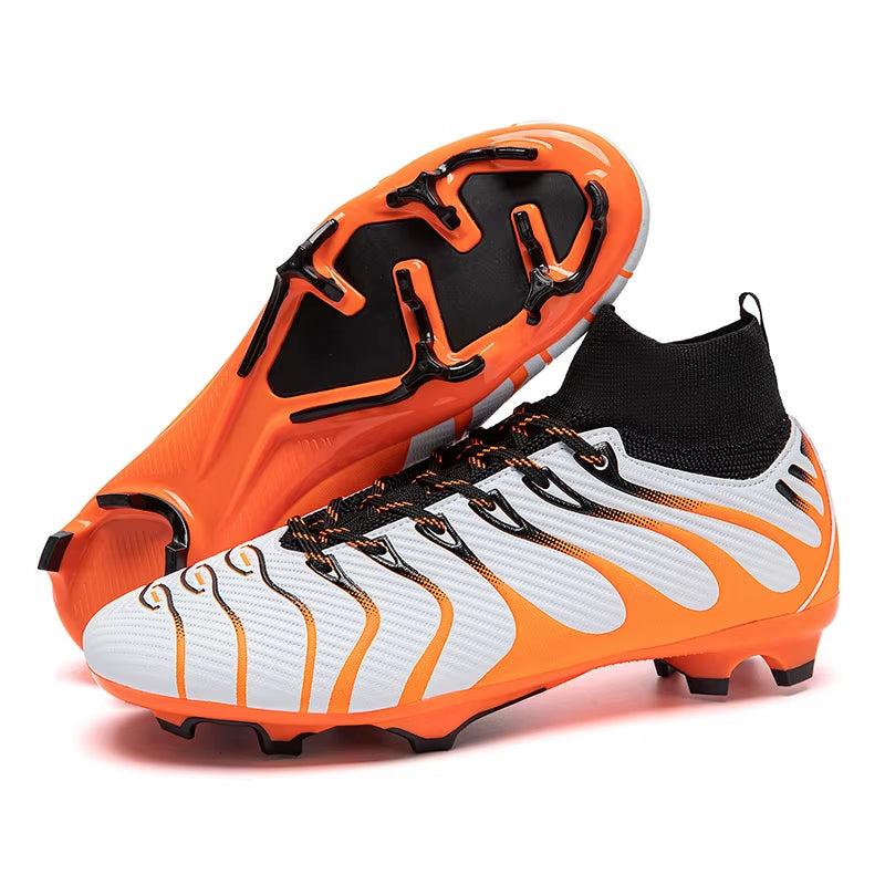 Football Boots Men'S Professional Soccer Shoes High-Top Field Cleats Football Teenager'S Anti-Slip Crampon Football Sneaker 2025